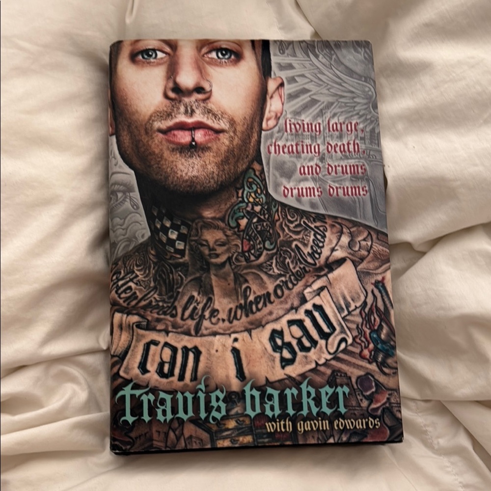 Travis Barker Book with Tattoo Cover